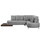 Sofá De Canto 4 Lugares Com Almofadas Decorativas Paris 2323