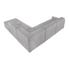 Sofá De Canto 4 Lugares Com Puff 284cm Linho Lutz Yescasa Gelo