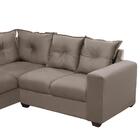 Sofá De Canto 4 Lugares Molas Espirais 1,66x1,83m Capuccino