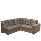 Sofá De Canto 4 Lugares Molas Espirais 1,66x1,83m Capuccino