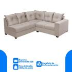 Sofá De Canto 4 Lugares Molas Espirais 1,66x1,83m D28 Bege