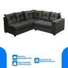 Sofá De Canto 4 Lugares Molas Espirais 1,66x1,83m Grafite