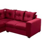 Sofá De Canto 4 Lugares Molas Espirais 1,66x1,83m Vermelho