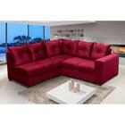 Sofá De Canto 4 Lugares Molas Espirais 1,66x1,83m Vermelho