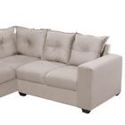 Sofá De Canto 4 Lugares Molas Espirais D28 1,66x1,83m Bege