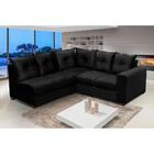 Sofá De Canto 4 Lugares Molas Espirais D28 1,66x1,83m Preto