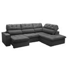 Sofá De Canto 4 Lugares Ret Com Chaise Ferguile Bahamas Grafi