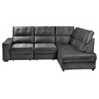 Sofá De Canto 4 Lugares Retrátil Reclinável  255cm Veludo Gab