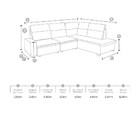 Sofá De Canto 4 Lugares Retrátil Reclinável  255cm Veludo Gab