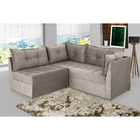 Sofá De Canto 4 Lugares Versátil Pena - Camurça