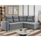 Sofá De Canto 5 Lugares 220cm X 180cm Arruba Grafite