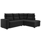 Sofá De Canto 5 Lugares 220cm X 180cm Arruba Preto