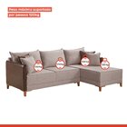 Sofá De Canto 5 Lugares 420cm Atenas  Linho/bege