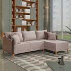 Sofá De Canto 5 Lugares 420cm Atenas  Linho/bege