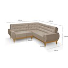 Sofá De Canto 5 Lugares Ágata Linha Bege