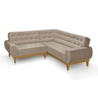 Sofá De Canto 5 Lugares Ágata Linha Bege