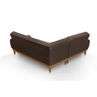 Sofá De Canto 5 Lugares Ágata Linha Marrom