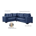 Sofá De Canto 5 Lugares Bia  Azul Marinho