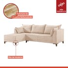 Sofá De Canto 5 Lugares Com Almofadas 268cm Sevilha  Linhoare