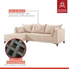 Sofá De Canto 5 Lugares Com Almofadas 268cm Sevilha  Linhoare