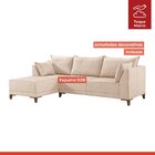 Sofá De Canto 5 Lugares Com Almofadas 268cm Sevilha  Linhoare