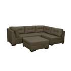 Sofá De Canto 5 Lugares Com Chaise Direito Veneza Suede Fendi