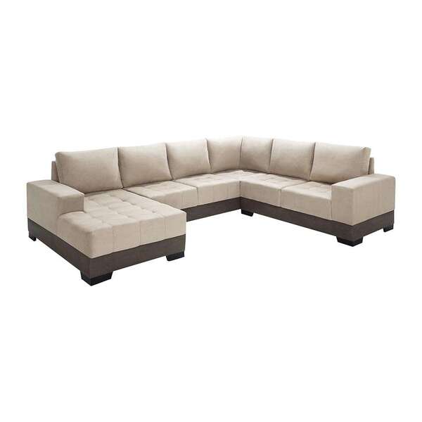 Sofá De Canto 5 Lugares Com Chaise Esquerdo Patrícia Suede Ar