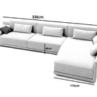 Sofá De Canto 5 Lugares Com Chaise Lado Direito Em Sarja 336x