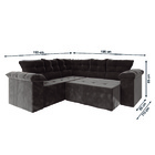 Sofá De Canto 5 Lugares Com Retrátil Emirates Suede Marrom