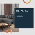 Sofá De Canto 5 Lugares Com Retrátil Qatar Suede Cinza