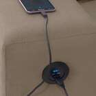 Sofá De Canto 5 Lugares Dijon Com Entrada Usb Suede Nude