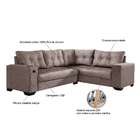 Sofá De Canto 5 Lugares Dijon Com Entrada Usb Suede Nude