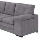 Sofá De Canto 5 Lugares Gênova Suede Veludo Chumbo