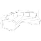 Sofá De Canto 5 Lugares Laura Espresso Móveis Petróleo