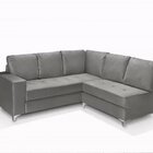 Sofá De Canto 5 Lugares Prata Nabas Cinza