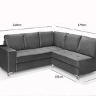 Sofá De Canto 5 Lugares Prata Nabas Cinza