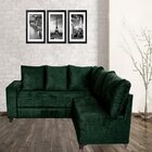 Sofá De Canto 5 Lugares Prata Nabas Verde