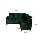 Sofá De Canto 5 Lugares Prata Nabas Verde