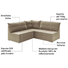 Sofá De Canto 5 Lugares Renaut Suede Capuccino Mamflex