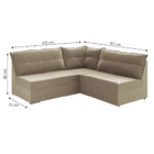 Sofá De Canto 5 Lugares Renaut Suede Capuccino Mamflex