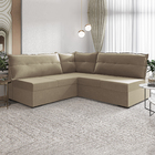 Sofá De Canto 5 Lugares Renaut Suede Capuccino Mamflex