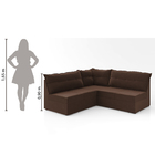 Sofá De Canto 5 Lugares Renaut Suede Marrom Mamflex