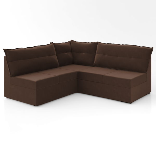 Sofá De Canto 5 Lugares Renaut Suede Marrom Mamflex
