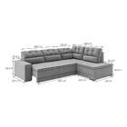 Sofá De Canto 5 Lugares Retrátil E Reclinável Mônaco Suede Ve