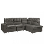 Sofá De Canto 5 Lugares Retrátil Reclinável 255cm Veludo Luiz