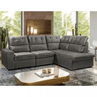 Sofá De Canto 5 Lugares Retrátil Reclinável 255cm Veludo Luiz