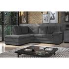 Sofá De Canto 5 Lugares Suede Veludo Multimóveis Cr45036 Cinza