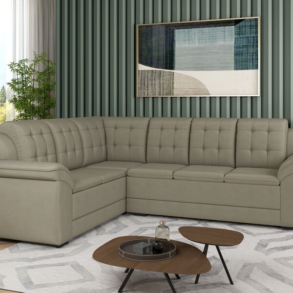 Sofá De Canto 5 Lugares Tecido Veludo Londres 2,04x1,70m Cast