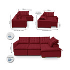 Sofá De Canto 5 Lugares Vitoria 270cm Retrátil E Reclinável C