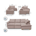 Sofá De Canto 5 Lugares Vitoria 270cm Retrátil E Reclinável C